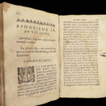1622 Hippocrates Medicine SECRETS Aphorisms Surgery 1st Guillemeau Commentary