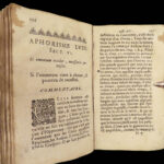 1622 Hippocrates Medicine SECRETS Aphorisms Surgery 1st Guillemeau Commentary