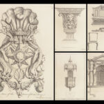 1744 Architecture ENGLISH Inigo Jones & Kent Illustrated ART Columns Chimneys