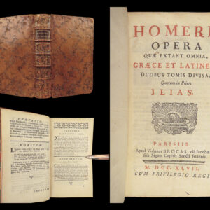 1747 Homer The ILIAD Trojan War Latin GREEK Mythology Brocas Achilles ZEUS