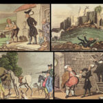 1828 EXQUISITE Tour Doctor Syntax Combe Illustrated Comic 3v 80 Color Plates ART