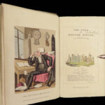 1828 EXQUISITE Tour Doctor Syntax Combe Illustrated Comic 3v 80 Color Plates ART