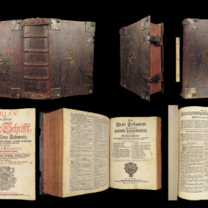 1736 HUGE Calvin Piscator BIBLE German Biblia Swiss Bern Switzerland Reformed