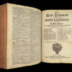 1736 HUGE Calvin Piscator BIBLE German Biblia Swiss Bern Switzerland Reformed