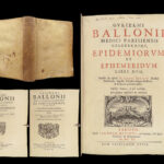 1640 MEDICINE 1ed Baillou Epidemiology Hippocrates FEVERS Disease Paralysis RARE