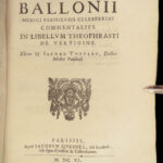 1640 MEDICINE 1ed Baillou Epidemiology Hippocrates FEVERS Disease Paralysis RARE