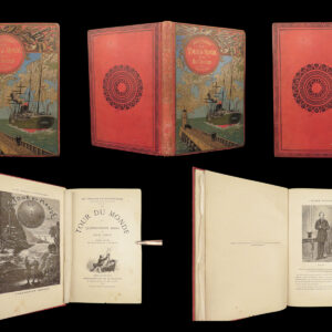 1894 Jules Verne Around the World in 80 Days Adventure Voyages French Hetzel