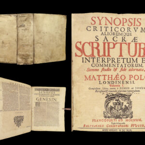 1694 Famed Bible Commentary of Matthew Poole anti Catholic England Synopsis Criticorum