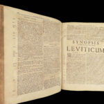 1694 Famed Bible Commentary of Matthew Poole anti Catholic England Synopsis Criticorum