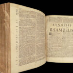 1694 Famed Bible Commentary of Matthew Poole anti Catholic England Synopsis Criticorum