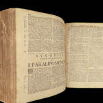 1694 Famed Bible Commentary of Matthew Poole anti Catholic England Synopsis Criticorum