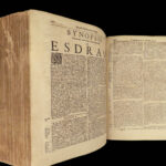 1694 Famed Bible Commentary of Matthew Poole anti Catholic England Synopsis Criticorum