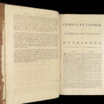 1766 ENGLISH Complete Farmer 1ed Husbandry Agriculture Gardening Dictionary RARE