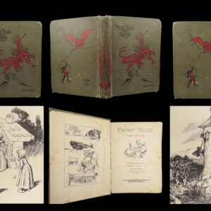 1919 Grimm Fairy Tales Rumpelstiltskin Cinderella Riding Hood Hansel Browne ART