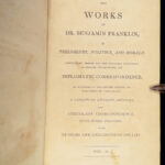 1808 Ben Franklin 1ed Autobiography Essays ELECTRICITY America Philadelphia 4v