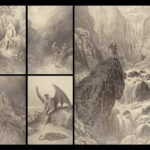 1890 Paradise Lost John Milton GUSTAVE DORÉ Art God Angels & Demons FOLIO