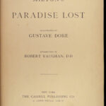 1890 Paradise Lost John Milton GUSTAVE DORÉ Art God Angels & Demons FOLIO