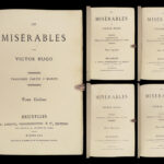 1862 Les Misérables 1ed Victor HUGO French Classic Literature 10v Brussels NO PARIS
