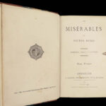 1862 Les Misérables 1ed Victor HUGO French Classic Literature 10v Brussels NO PARIS