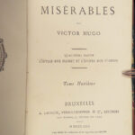 1862 Les Misérables 1ed Victor HUGO French Classic Literature 10v Brussels NO PARIS