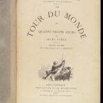1873 Jules Verne 1ed Around the World in 80 Days Adventure Voyages French Hetzel