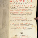 1711 Greek BIBLE New Testament Cartesian Etienne Courcelles Novum Testamentum