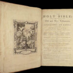 1785 ENORMOUS Holy BIBLE Newcastle ART Commentary Swiss Protestant Osterwald