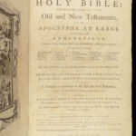 1785 ENORMOUS Holy BIBLE Newcastle ART Commentary Swiss Protestant Osterwald
