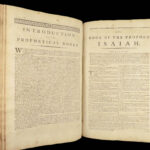 1785 ENORMOUS Holy BIBLE Newcastle ART Commentary Swiss Protestant Osterwald