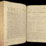 1785 ENORMOUS Holy BIBLE Newcastle ART Commentary Swiss Protestant Osterwald
