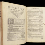 1561 PLINY Elder 1ed Natural History Astronomy Magic Alchemy Miracles Gemology 3v