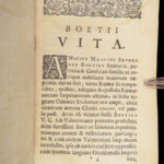 1656 Boethius Consolation of Philosophy Medieval Latin CLASSIC Renatus Vallinus