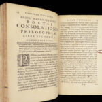 1656 Boethius Consolation of Philosophy Medieval Latin CLASSIC Renatus Vallinus