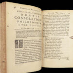 1656 Boethius Consolation of Philosophy Medieval Latin CLASSIC Renatus Vallinus