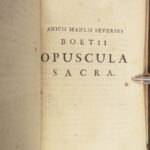 1656 Boethius Consolation of Philosophy Medieval Latin CLASSIC Renatus Vallinus