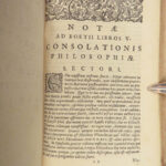 1656 Boethius Consolation of Philosophy Medieval Latin CLASSIC Renatus Vallinus