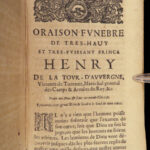 1676 Royalty Funeral Eulogies by French Bossuet Henrietta Anne & Henrietta Maria