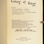 1896 Walt Whitman Leaves of Grass American Poetry SEXUALITY Deathbed edition