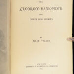 1893 Mark Twain 1st/1st Million Pound Bank Note & Other Stories Comedy Humor