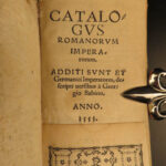 1553 Sabinus Catalog of Roman & German Emperors ROME Charlemagne Augustus Caesar