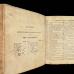 1833 English Holy Bible Illustrated HUGE Jersey Woodmansee Civil War PROVENANCE