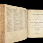 1833 English Holy Bible Illustrated HUGE Jersey Woodmansee Civil War PROVENANCE