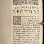 1684 English Medicine of Thomas Sydenham Surgery Observationes Medicae Morbis