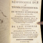 1684 English Medicine of Thomas Sydenham Surgery Observationes Medicae Morbis