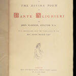 1867 DANTE Alighieri Divine Comedy Cary English John Flaxman Illustrated FOLIO