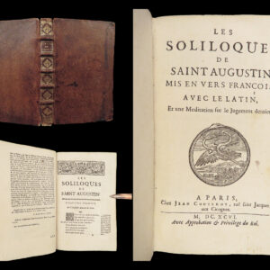1696 Saint Augustine of Hippo 1st ed Soliloquies Medieval Search for Truth