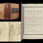 1843 Medieval HUNTS 1ed William Twiti Art of Hunting SECRETS Henry II England