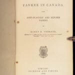 1866 Yankee in Canada 1st/1st Thoreau anti SLAVERY pro-Violence Freedom America
