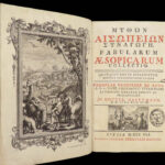 1751 Aesop’s Fables in GREEK & Latin | Mythology 1st Hauptmann Paris edition