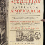 1751 Aesop’s Fables in GREEK & Latin | Mythology 1st Hauptmann Paris edition